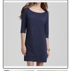 NWT Lilly Pulitzer Cassie Dress Pima Cotton Black Sz XL 3/4‎ Sleeve Shift LBD